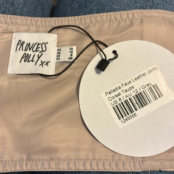 Princess Polly Palladia Faux Leather Jordy Corset ALIX EARLE Top NWT - Picture 9 of 11